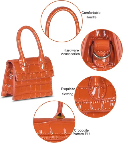 Vista 3 de NIUEIMEE - Mini bolso para mujer y niña, con asa superior, bolso cruzado