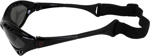 Vista 4 de Hurricane Eyewear Gafas flotantes polarizadas para motos acuáticas de categoría 4, 2 pares de marcos acolchados negros, lentes de espejo azul y humo