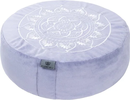 Vista 12 de Florensi - Cojín de meditación - Cómoda almohada de suelo - Tradicional almohada de meditación tibetana con hermosa cubierta de terciopelo - Cojín