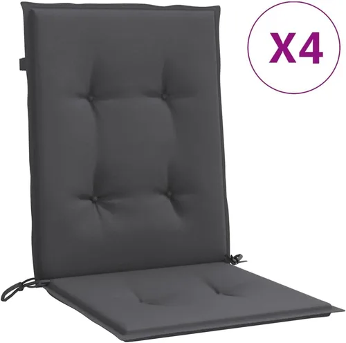 Vista 4 de Cojines de silla Lowback, 4 unidades, color antracita melange, 39.4 x 19.7 x 1.6 pulgadas, cojines de tela para Sillas De Comedor, cojines y cojines