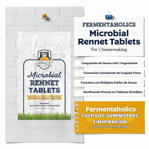Vista 3 de Tabletas de cuajo microbiano para la fabricación de queso Coagulante de leche vegetariana Fabricación de queso vegano