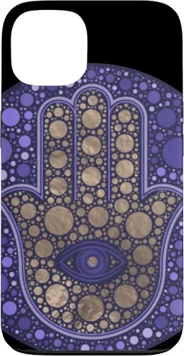 Vista 7 de Funda para iPhone 11 Purple Evil Eye and Hamsa Hand