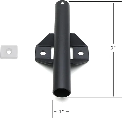 Vista 2 de iJDMTOY Kit de soporte de bandera de montaje lateral para carril de caja de camión, compatible con Toyota Tundra Tacoma, también otros camiones