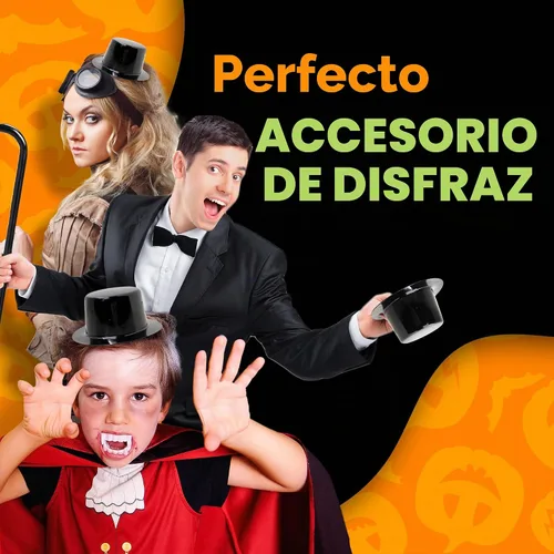 Vista 5 de Windy City Novelties Paquete de 12 mini sombreros negros de 2 x 4.75 pulgadas, recuerdos de fiesta, decoraciones y accesorios de disfraz