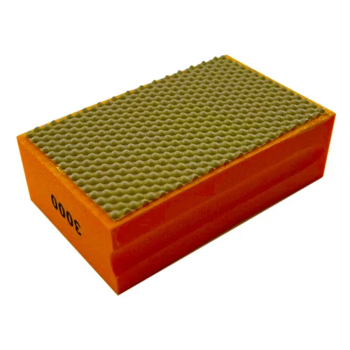 Vista 4 de Almohadillas de pulido de mano de 3.5" para hormigón, granito y mármol, húmedo o seco, galvanizado, grano #60 a #400