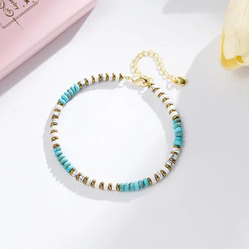 Vista 7 de XIJIN Pulseras pequeñas de cuentas de piedra para mujeres y hombres, hechas a mano, pulsera de piedra colorida, joyería, regalos de cumpleaños