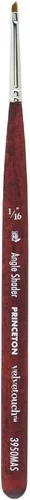Vista 8 de Princeton Velvetouch Mini Pincel Filbert, Sintético, Mango Corto, Tamaño 0, 1 Unidad
