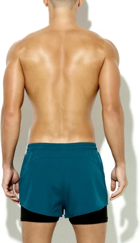 Vista 3 de Arjen Kroos Pantalones cortos deportivos de algodón para hombre, pantalones cortos de gimnasio para hombre, 7 pulgadas de entrepierna, pantalones