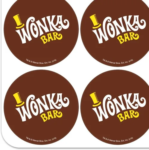 Vista 2 de Willy Wonka and The Chocolate Factory Wonka Bar Logo Planner Calendario Scrapbooking Craft Pegatinas