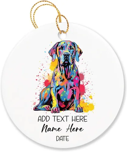 Vista 9 de Adorno personalizado de Chow Chow Chow de Navidad 2025, regalo de adorno de árbol de Navidad para amantes de los perros, adorno único de Navidad