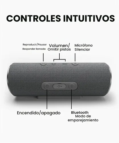 Vista 2 de Cleer Scene - Altavoz Bluetooth inalámbrico, color gris