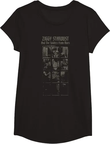 Vista 6 de David Bowie - Camiseta And The Spiders From Mars Faded, Negro