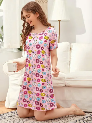 Vista 5 de Floerns Camisón de lencería divertido para mujer, camiseta con estampado lindo