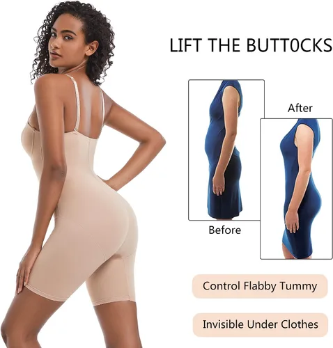 Vista 3 de KKP Shapewear for Women Tummy Control Full Bust Body Shaper Bodysuit Butt Lifter Thigh Slimmer