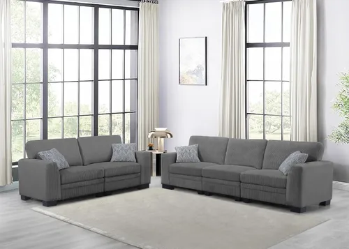 Vista 23 de Legend Vansen - Sofá modular de gran tamaño, sofá de pana en forma de U/L con otomana, asiento profundo y cojín extraíble, fácil montaje para sala