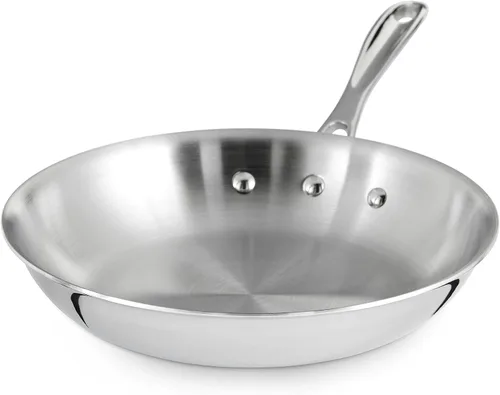 Vista 3 de Calphalon sartén para omelette de acero inoxidable con triple remache, de 8 pulgadas, Sartenes para omelette, 8" (20 cm)