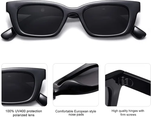 Vista 3 de SOJOS SJ2134 - Gafas de sol rectangulares para hombres y mujeres