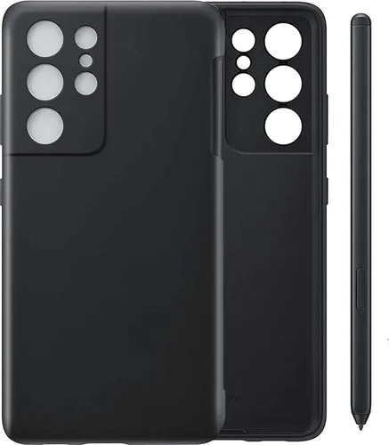 Vista 2 de A-creator Funda de silicona para Galaxy S21 Ultra con S Pen Reemplazo para Samsung Galaxy S21 Ultra 5G (negro)
