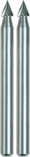 Vista 13 de Dremel 194 Broca de tallado para herramienta rotativa, perfecta para madera, plástico y metales blandos, plata