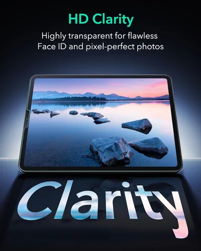 Vista 9 de ESR Protector de pantalla para iPad Pro de 11 pulgadas (2022/2021/2020/2018), protector de pantalla para iPad Air 5/4, película de vidrio templado