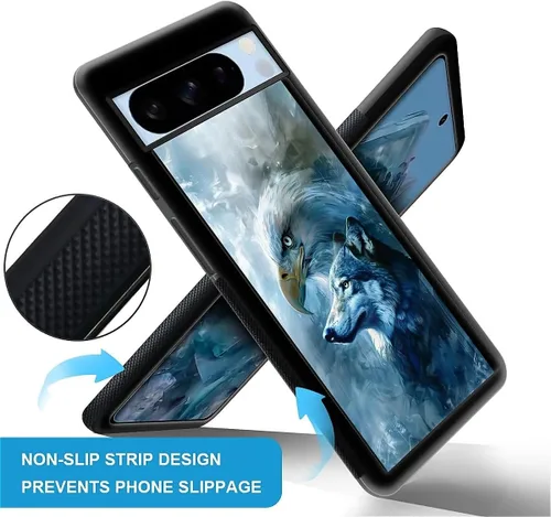 Vista 1934 de Compatible con Google Pixel 4A 5G Mobile Case Creative Acrylic Panel trasero Silicona Protección Grip especialmente diseñado para Google Pixel 4A 5G