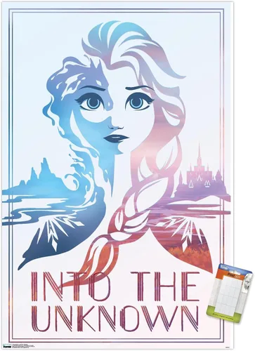 Vista 11 de Trends International Disney Frozen 2 - Póster de pared con texto en inglés "Into the Unknown", 14.725 x 22.375 pulgadas, versión enmarcada de madera