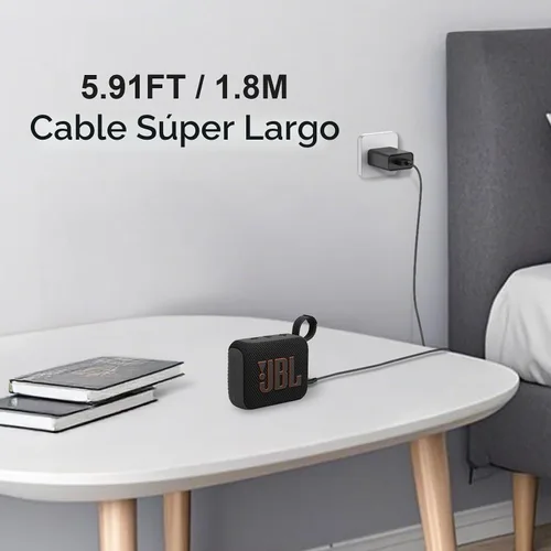 Vista 3 de Cargador USB para JBL Charge 4, Charge 5, JBL Flip 5, Flip 6, JBL Pulse 4, Pulse 5, Clip4, Clip5, JRPOP, Endurance Peak II, cable de cargador USB