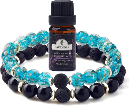 Vista 10 de 7 Chakra Bracelet Real Crystal Stone Beads Essential Oil Set Yoga Meditation Protection Lava Rock Jewelry Gifts for Women Men