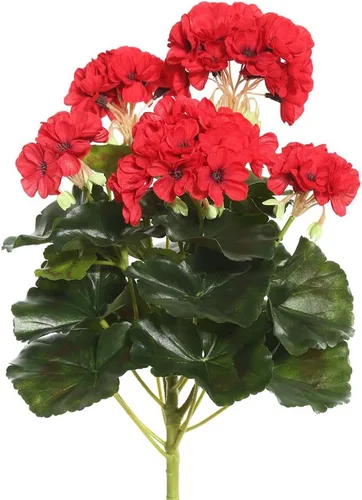 Vista 5 de Vickerman Arbusto artificial de geranio morado de 15.25 pulgadas de largo, decoración floral sintética de alta calidad para bodas o arreglos