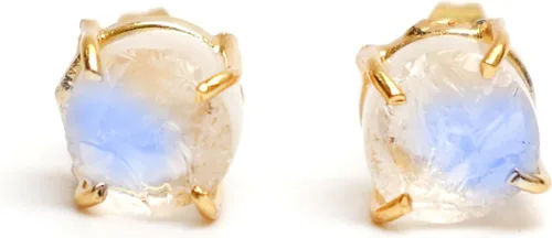 Vista 6 de Gempires Natural Raw Prong Setting Stud Earrings, 8-10 mm Crystals Earring, Handmade Jewelry, Gift for Her