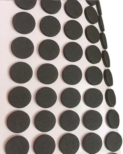 Vista 11 de Almohadillas autoadhesivas de fieltro de espuma para proteger muebles de mesa y gabinete parachoques de cajones (blanco Φ 3/8 pulgadas x 216 piezas)