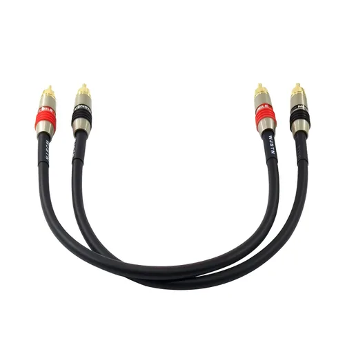 Vista 4 de WJSTN Cable de audio RCA a RCA, cable de subwoofer, cable de audio coaxial digital RCA macho a RCA macho, cable blindado doble, color negro, paquete