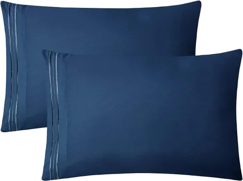 Vista 13 de Clara Clark Fundas de almohada de tamaño estándar – Funda de almohada ultra suave, fundas de almohada de microfibra ligera tamaño Queen – Juego de 2