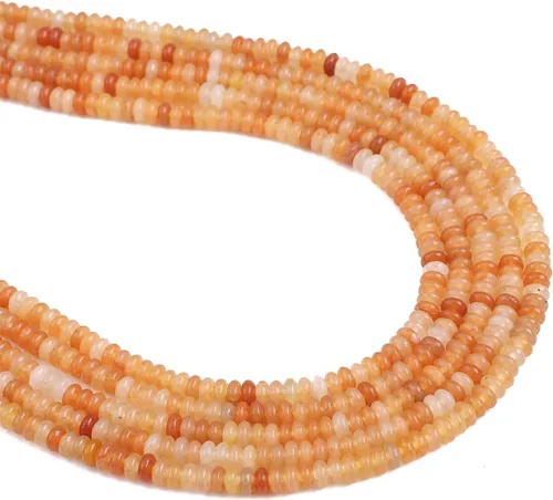 Vista 42 de BEADIA Cuentas Espaciadoras de Jade Natural Africano Planas Redondas Sueltas para Hacer Joyas con Abalorios 3mmx2mm 38cm