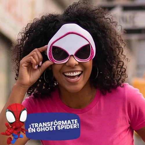 Vista 6 de Sun-Staches Gafas de sol de Spider-Man, accesorio oficial de disfraz de Ghost Spider Adulto/Adolescente