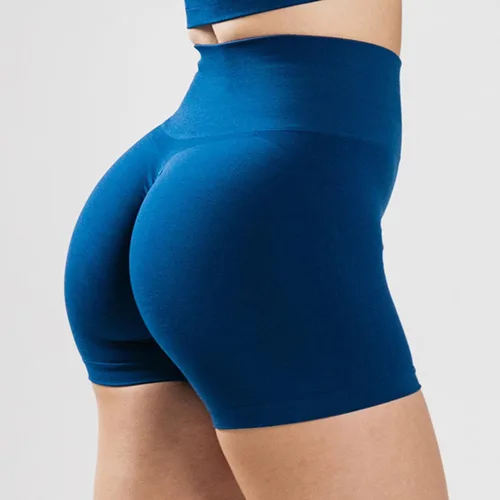 Vista 3 de fannyouth Pantalones cortos de entrenamiento para mujer, control de abdomen, cintura alta, suave, para voleibol, gimnasio, para verano, yoga, baile