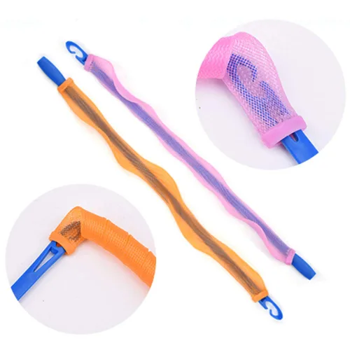 Vista 6 de Rizadores de pelo de 22 pulgadas gancho sin calor rizos gancho rizadores de pelo estilo (azul)