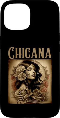 Vista 6 de iPhone 16 Chicana Style Tattoos Clothes Women Mexican American Latina Case
