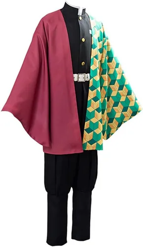Vista 2 de Giyuu Cosplay Costume Giyuu Cosplay Kimono Robe Uniform Outfit Full Set Halloween Suit