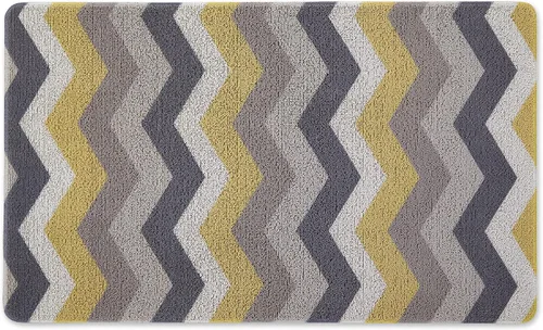 Vista 11 de DII Colección Tufted Mat Interior / exterior, respaldo de cojín de espuma de PVC, 17.75 x 59, caleidoscopio negro