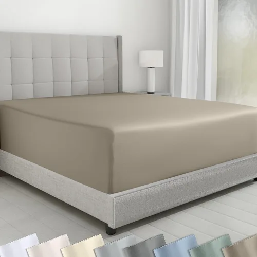 Vista 16 de California Design Den - Sábana bajera ajustable de algodón de 600 hilos, con bolsillo profundo elástico