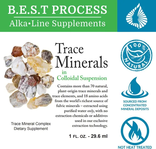 Vista 2 de Morter Trace Minerals (paquete de 2) - Gotas minerales coloidales fúlvicos con más de 70 minerales y 18 aminoácidos - Apoyo inmunológico, digestivo