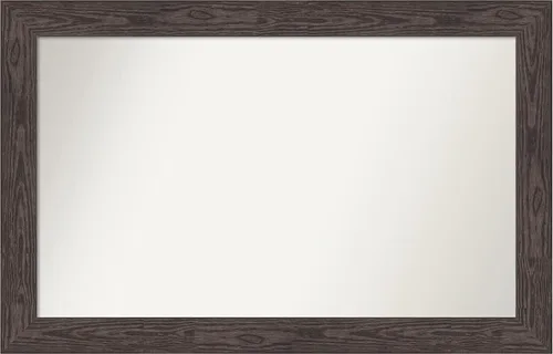 Vista 479 de Amanti Art Espejo personalizado, espejo de baño negro puente, espejo de pared o espejo de tocador de baño sobre el fregadero (26 x 26 pulgadas)