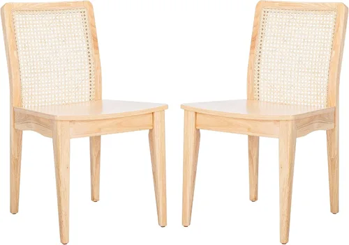 Vista 12 de Safavieh Home Collection Benicio DCH1005C-SET2 Silla de comedor de ratán negro/natural (juego de 2)