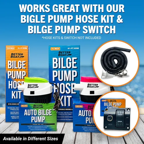 Vista 5 de Bombas de sentina automáticas para barcos 12 V 750 GPH Bomba de sentina automática sumergible con interruptor de flotador integrado, salida de 3/4
