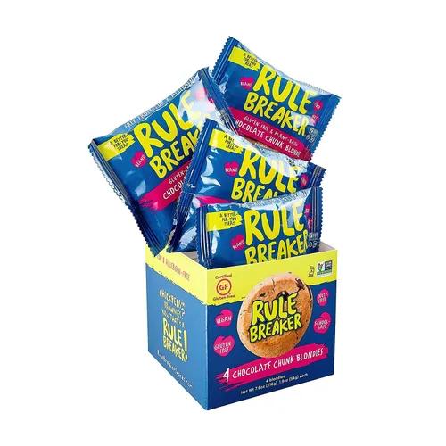 Vista 7 de Rule Breaker - Galletas veganas, sin gluten, sin nueces, hipoalergénicas, Kosher, envueltas individualmente, 1.9 oz, aperitivos