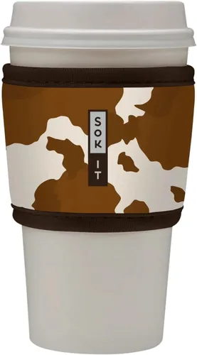 Vista 101 de Sok It HotSok Coffee & Tea - Funda de neopreno con aislamiento reutilizable (floral abstracto)