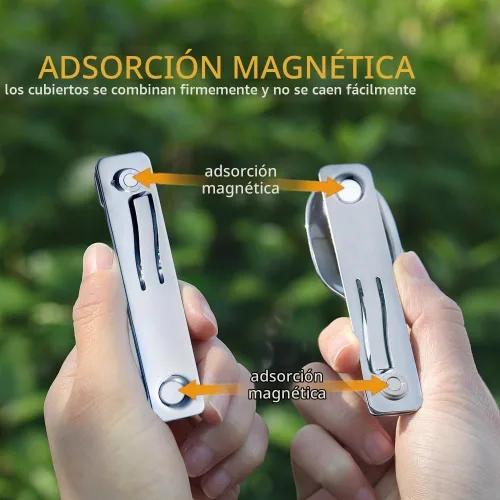 Vista 4 de Roxon C2 2 en 1 - Utensilio plegable desmontable para acampar con tenedor