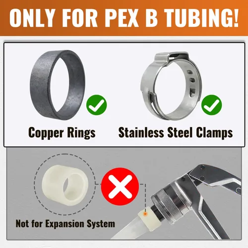 Vista 3 de Accesorios Pex de 1/2 Pulgada, 36 PIEZAS SUNGATOR Juego de Accesorios Pex de 1/2 Pulgada, 12 de Cada Codo PEX Té Acoplamiento, Accesorios Pex