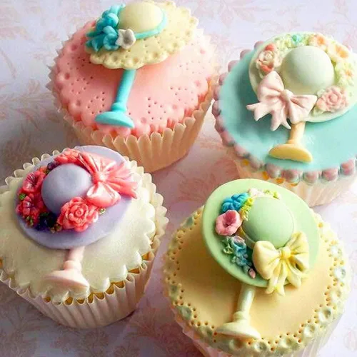 Vista 4 de Sunhat sugarcraft molde de silicona copa goma pastel decoración arco fondant cupcake decotions cinta chica playa verano